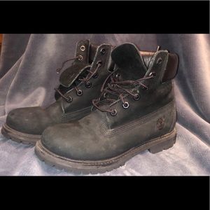 matte black timberlands womens